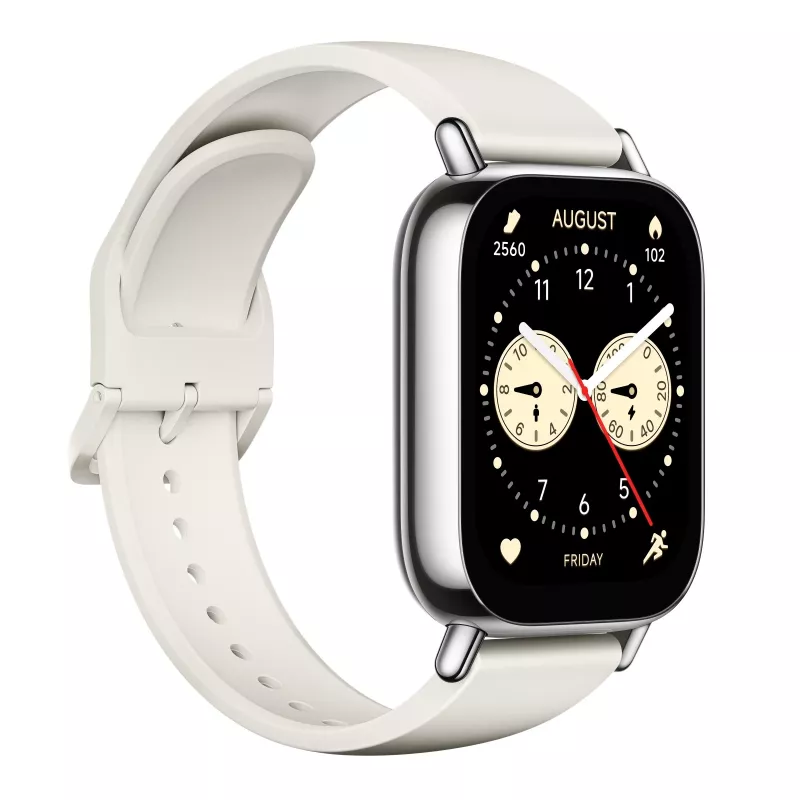 Smartwatch Xiaomi Redmi Watch 5 Lite — 1.96 inch AMOLED, GPS, 470mAh, Gold case, White TPU band