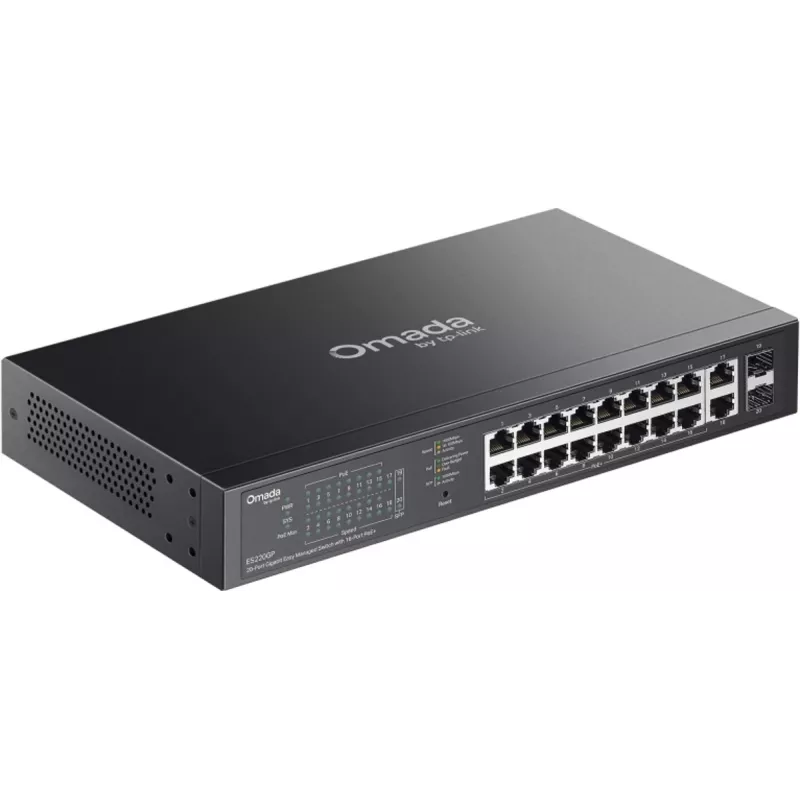 Network switch TP-LINK OMADA ES220GP Managed 18x Gigabit (10/100/1000) with PoE+ support