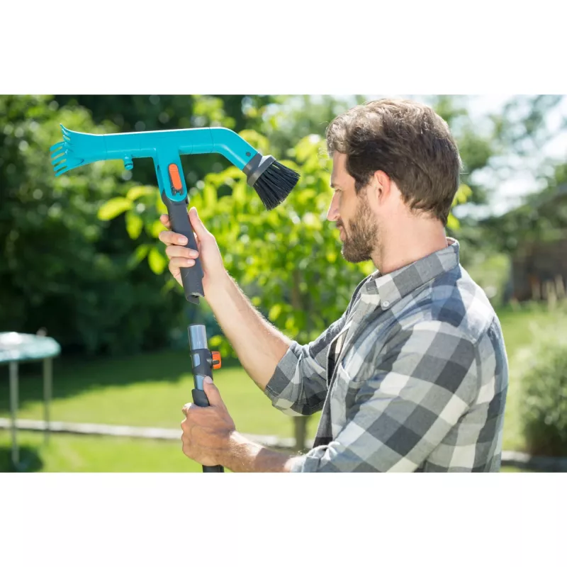 combisystem Gutter Cleaner 3651-20, Broom turquoise/black, without Handle