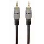 Audio cable Gembird 3.5mm male–male, 1.5 m, gold-plated contacts, black