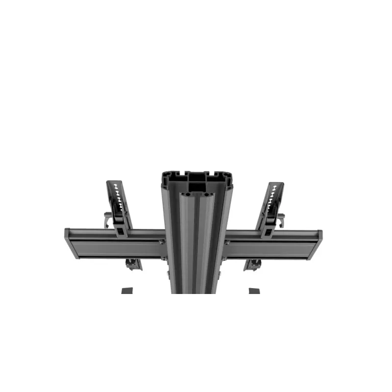 Mobile TV trolley EDBAK TRE100 for 42–75 inch screens, max load 70 kg, black