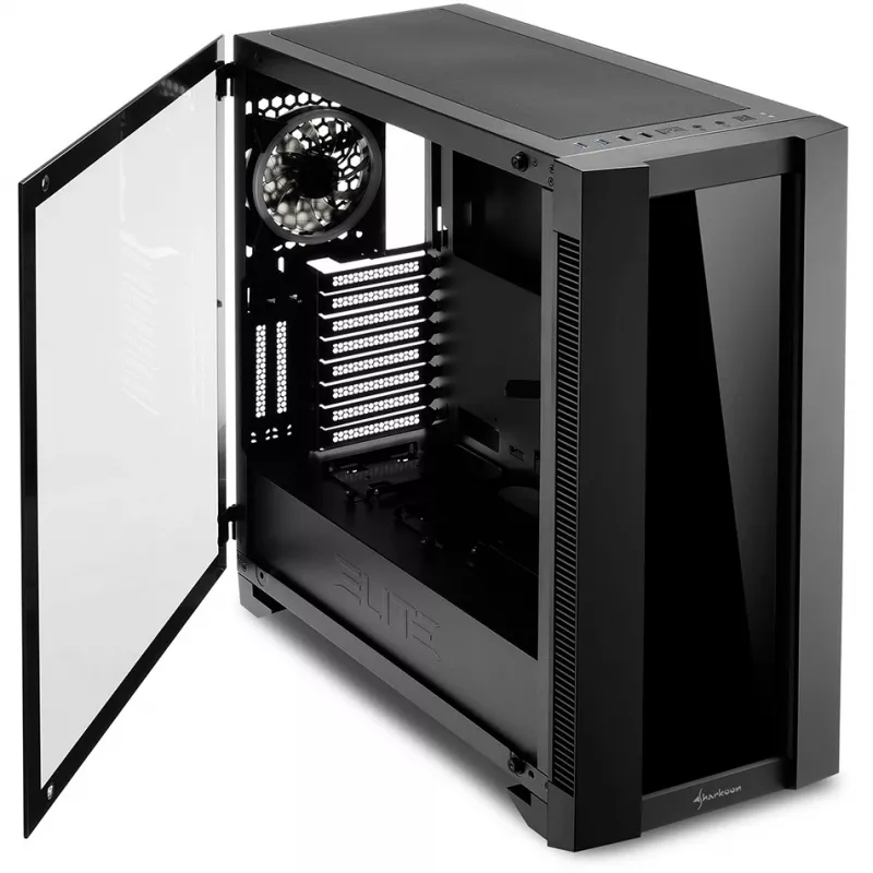PC Case Sharkoon ELITE SHARK CA200G Midi Tower Black