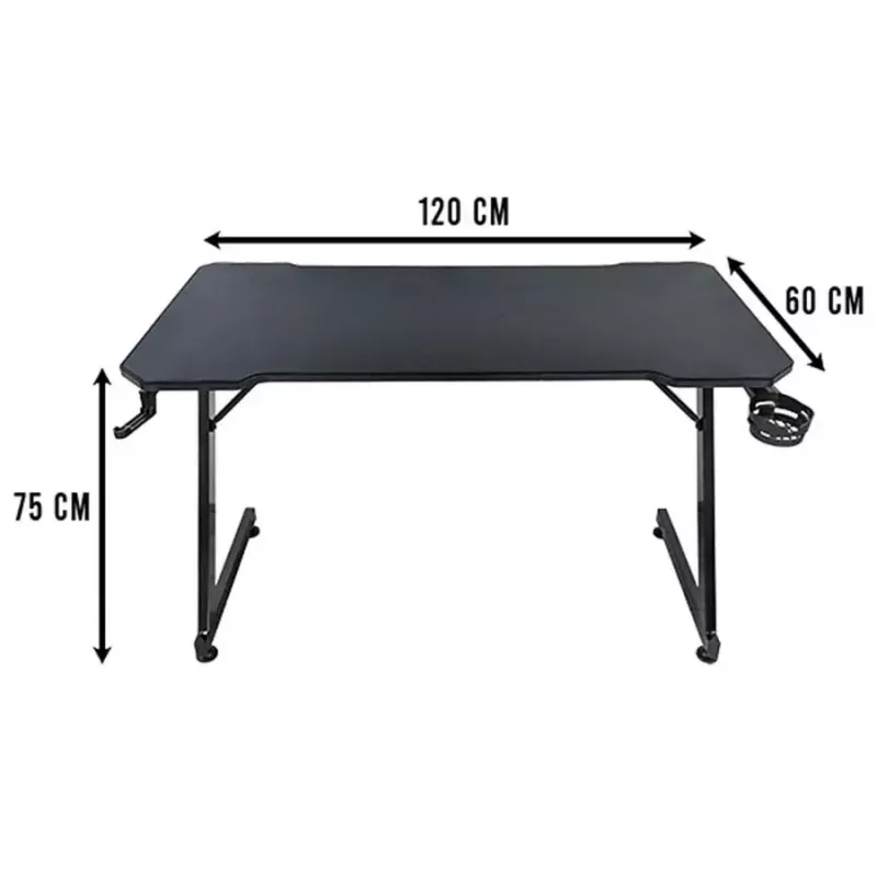 Computer desk Subsonic SA5706 Black Straight PVC 120x60 cm