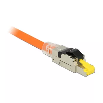 Wire connector RJ45 DeLOCK 86485 Black Silver Transparent Yellow