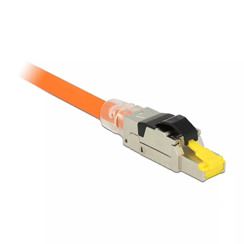 Wire connector RJ45 DeLOCK 86485 Black Silver Transparent Yellow