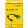 DeLOCK Adapter USB 2.0 Type-A to Serial RS-232 D-Sub 9 pin male 0.25 m