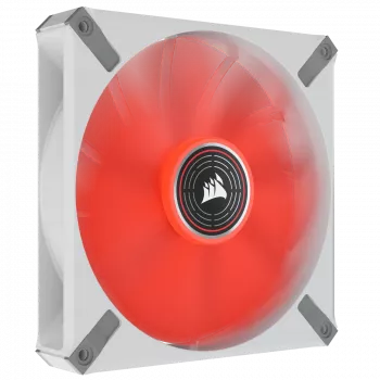 CORSAIR ML140 LED ELITE WHITE 140mm Magnetic Levitation Red LED Fan with AirGuide Single Pack