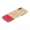 Smartphone case man and wood for iPhone X/XS — white, mismatch design