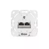 CAT.6A Datenanschlussdose, Aufputz, geschirmt, 2x RJ-45 LSA (weiß, 5 Stück, Klasse E)