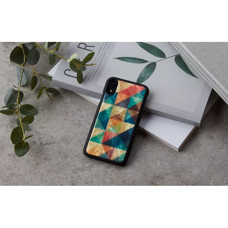 Smartphone case iKins for iPhone XR — Mosaic Black protective cover