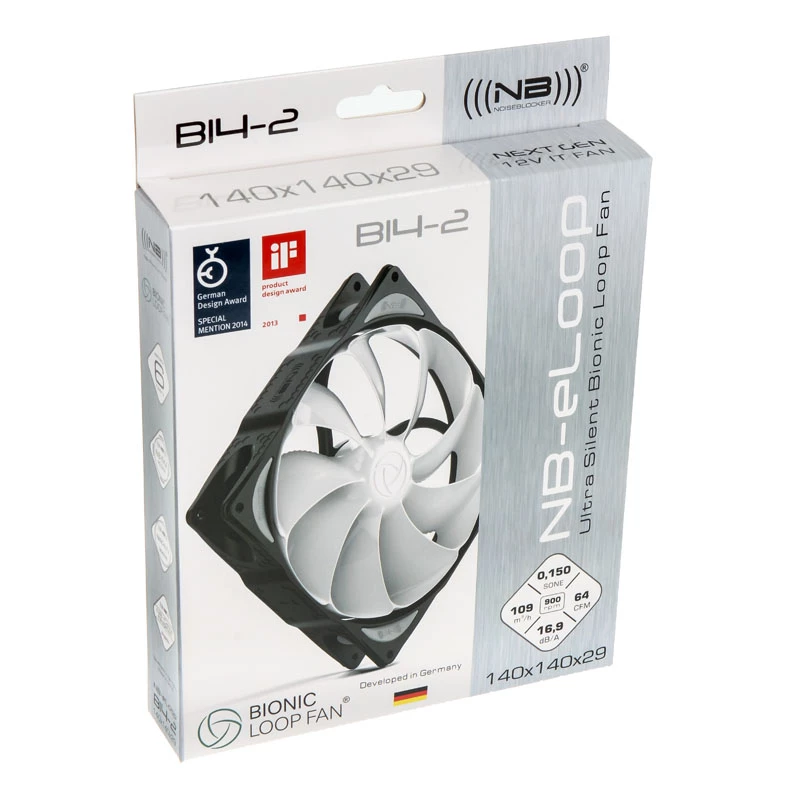 Cooling fan NoiseBlocker B14-2 140 mm 900 RPM, model ITR-B14-2