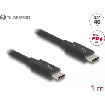 DeLOCK Thunderbolt 4 Cable 40 Gbps PD 3.1 240 W 1 m black