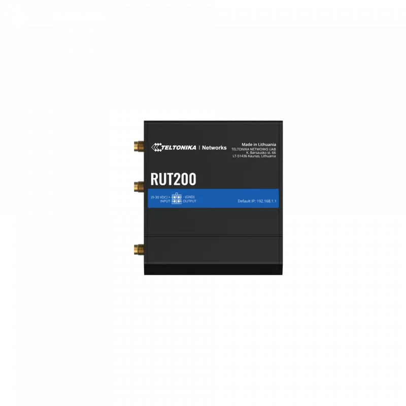 Teltonika LTE Cat 4 Router | RUT200 | 802.11n | 10/100 Mbit/s | Ethernet LAN (RJ-45) ports 2 | Mesh Support No | MU-MiMO No | No mobile broadband