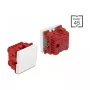 Pushbutton switch DELOCK Easy 45 1P White, 250 V AC, 10 A, 45×45×37 mm