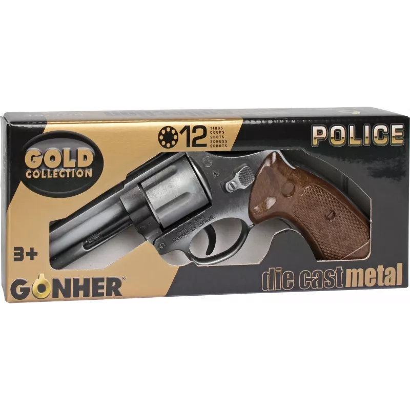 Pulio metal police-style revolver 155127/1, realistic design, metal construction