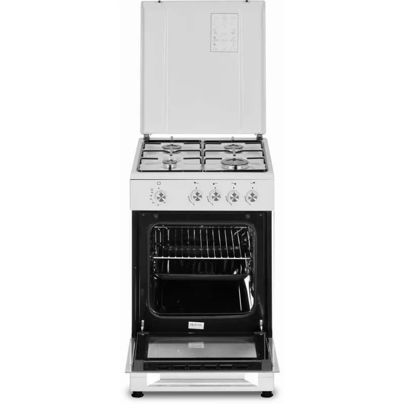 Simfer Cooker 4401SGRBB Hob type Gas Oven type Gas White Width 50 cm 49 L Depth 55 cm