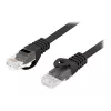 Patchcord cat.6 UTP LSZH CU 1m black fluke passed