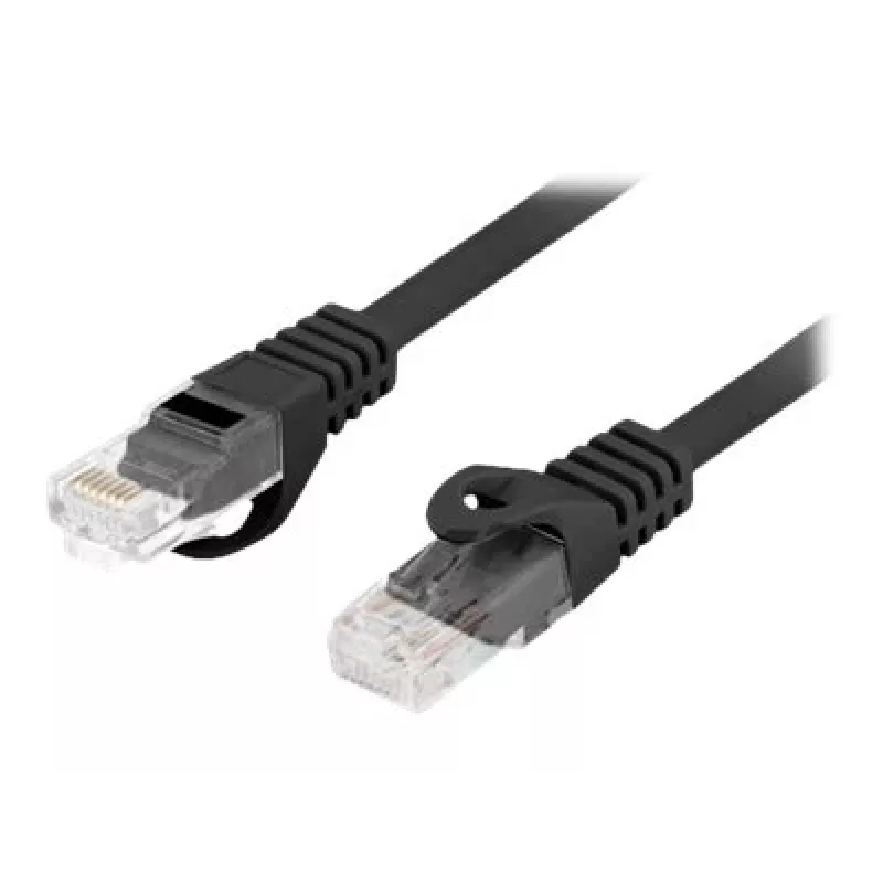Patchcord cat.6 UTP LSZH CU 1m black fluke passed