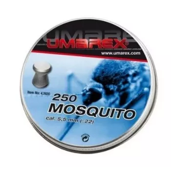 Gun pellets UMAREX Mosquito 5.5 mm flat diabolo, 250 pcs, stainless steel, threaded-barrel compatible