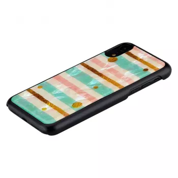 Phone case iKins for iPhone XR — mint black protective cover