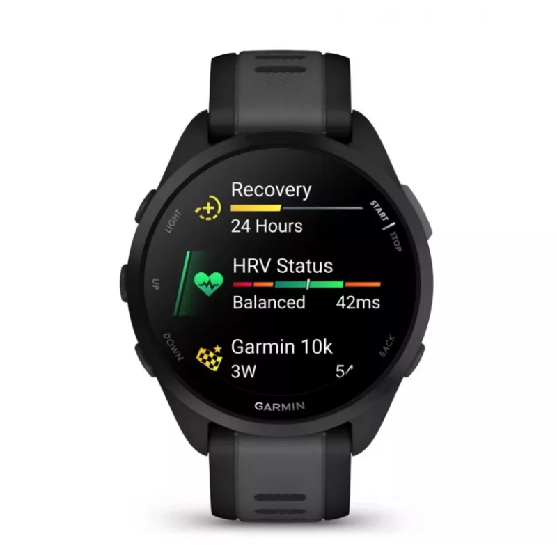 Garmin Forerunner 165 3.05 cm (1.2) AMOLED 43 mm Digital 390 x 390 pixels Touchscreen Black GPS (satellite)