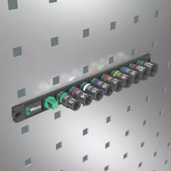 Socket set Wera 1/2 inch magnetic strip 9 pieces for impact wrenches