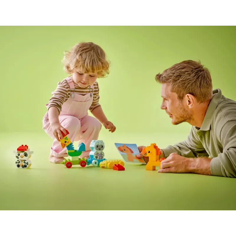 Construction toy LEGO DUPLO Animal Train 10412 — 19 pieces, for ages 1.5+, 170×60×430 mm