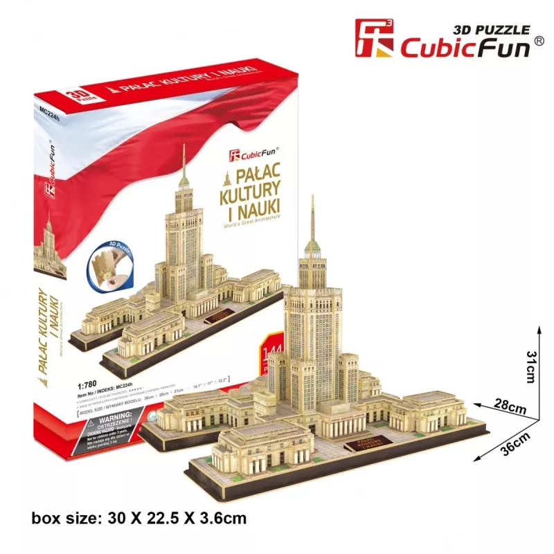 PUZZLE 3D Palace of Culture and Science, 144 ELEMENTS
