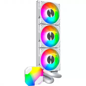 360mm Radiator Montech HyperFlow ARGB 360 White — 360mm liquid cooling radiator for PC