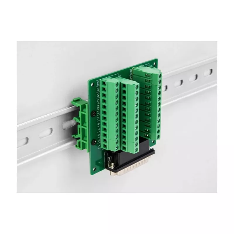 DeLOCK D-Sub HD 44 pin female to Terminal Block for DIN rail 84mm x 86mm x 30mm