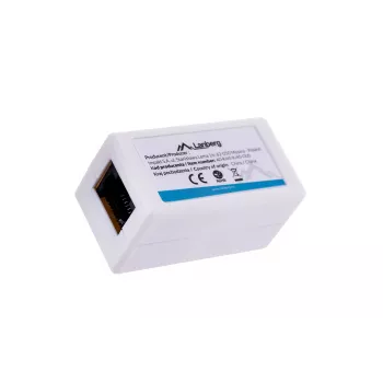 LANBERG cable gender changer RJ-45 to RJ-45, female–female, U/UTP Cat5e, white