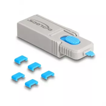Port blocker DeLOCK 20926 USB Type-C 5 pieces + lock tool