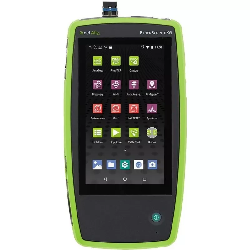 Network testing device Fluke Networks EtherScope nXG EXG-300 — tri-band Wi‑Fi (2.4/5/6 GHz), RJ-45, USB-A/C, battery-powered, 5 inch LCD