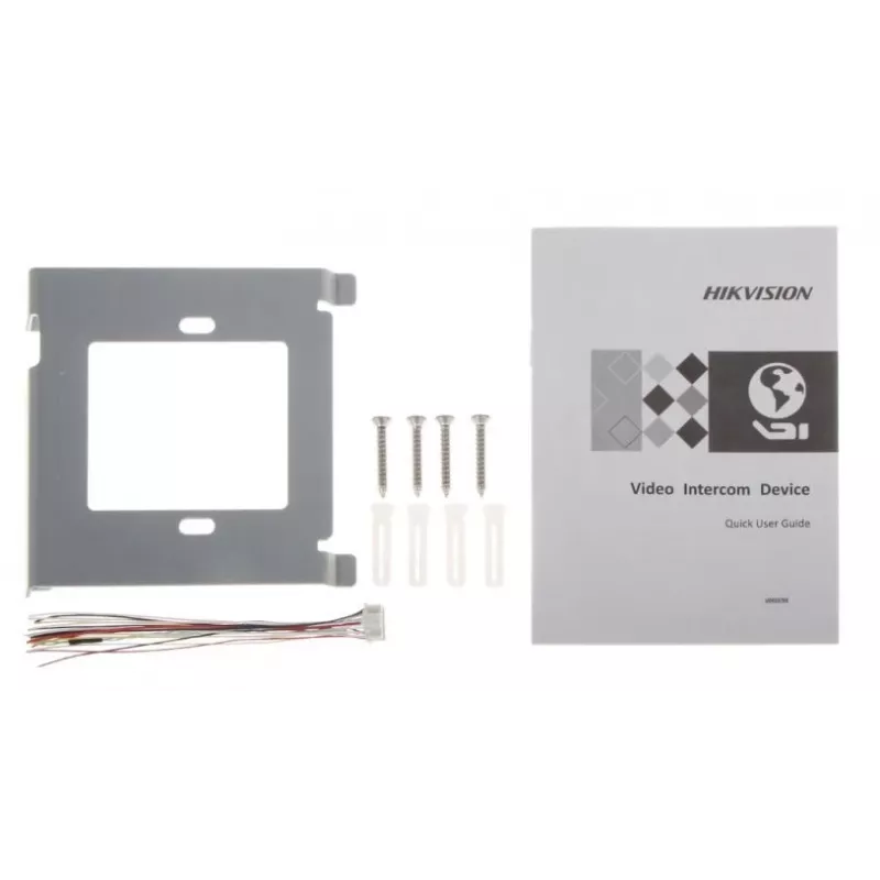Video intercom Hikvision DS-KH8350-TE1 7 inch IPS touchscreen, PoE, SIP, MicroSD slot, 1024×600, Aluminium housing, Black