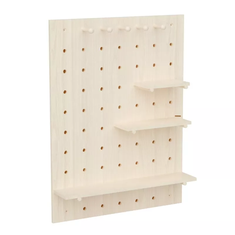 Cable organizer MACLEAN MC-131 WD wooden board for desk and wall mounting, max load 20 kg