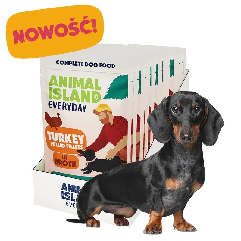 ANIMAL ISLAND turkey fillets in broth for dogs 10x150g