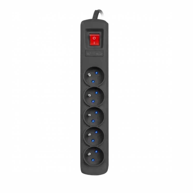 Power strip ARMAC R5 — 5 outlets, 5 m cable, black