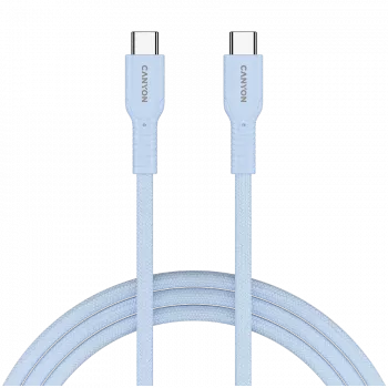 CANYON cable OnWire 60CL C-C 60W COLOR Braided 1m Light Blue