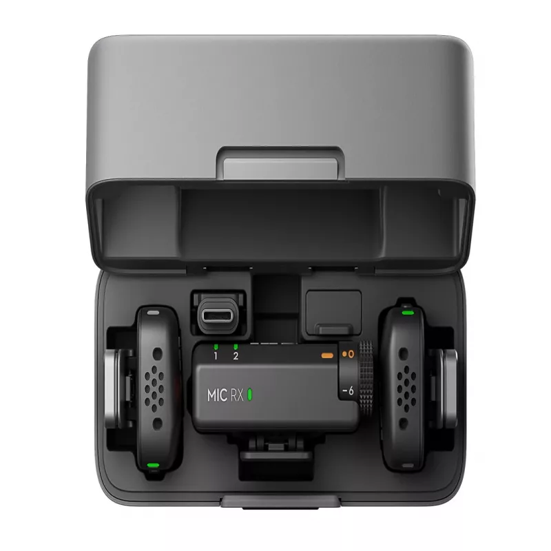 DJI Mic Mini (2 TX + 1 RX + Charging Case) Wireless Microphone Kit - Dark Grey