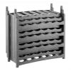 Tabletop wine rack rotho VARIO 6-bottle capacity, foldable, grey, 600×220×140 mm