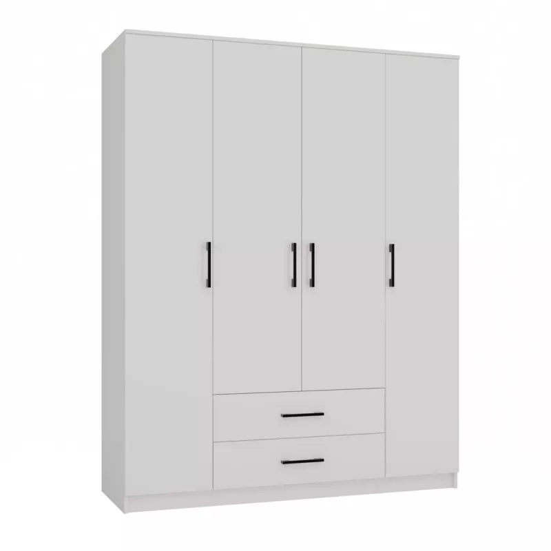 Topeshop ROMANA 160 BIEL KPLB bedroom wardrobe/closet 11 shelves 4 door(s) White