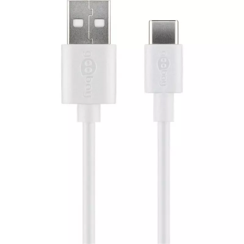 Wentronic 59130 2m USB A USB C male male White USB Cable (59130)