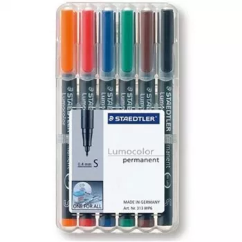 Permanent Marker Staedtler 313 WP6 Black Blue Brown Green Orange Red
