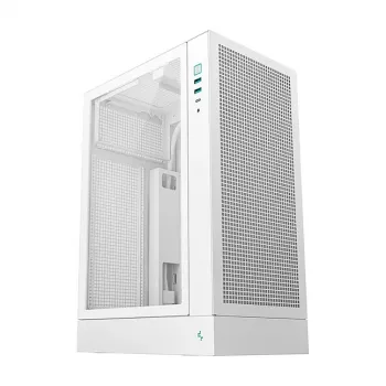 PC case DeepCool CH170 PLUS WH Midi Tower — white, tempered glass, supports micro ATX/mini-ITX, GPU up to 34.2 cm, CPU cooler height 164 mm