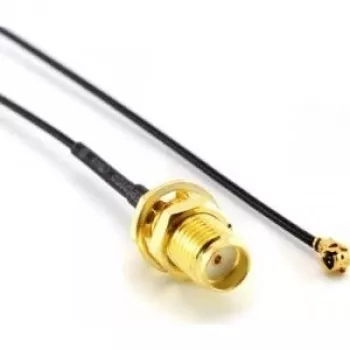 ALLNET ANT-PIG-UFL-SMAF-30 Coaxial Cable 0,3 m and FL SMA Black - Gold (ANT-PIG-UFL-SMAF-30)