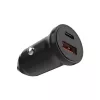 Car charger FIXED FIXCC20N-CU-BK — USB-C and USB-A ports, 20W output, compact in-car adapter