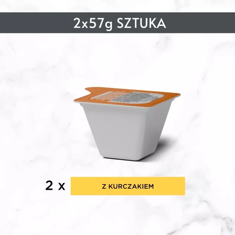 Wet cat food Purina Nestlé Gourmet Revelations Chunks in Jelly with Chicken 2 x 57 g, adult, protein 9%, moisture 83%