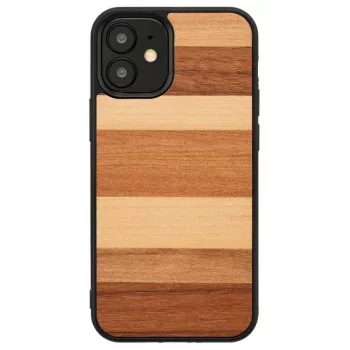 Protective smartphone case man and wood for iPhone 12 mini — black