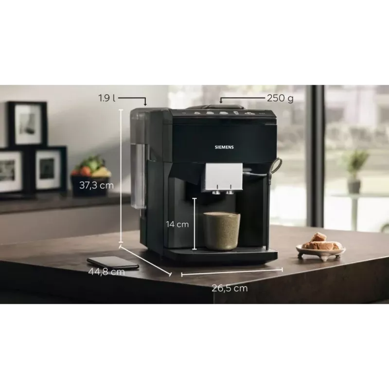 Espresso machine Siemens TP513R09 — fully automatic, 15 bar, 1.9 L water tank, built-in grinder