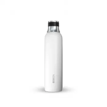 Carbonating bottle BRITA 1046738 for soda makers, stainless steel, 650 ml, 77 mm Ø, 278 mm height
